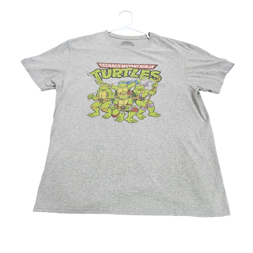 Teenage Mutant Ninja Turtles TMNT Graphic T-Shirt Gray Mens Large Hybrid Apparel